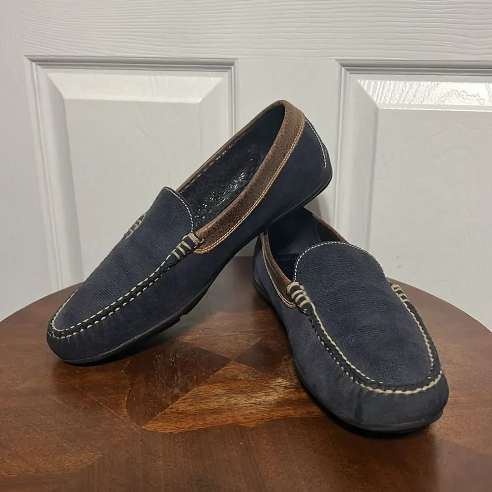 🔥🔥 MARTIN DINGMAN Royal Venetian Driving Loafer Men Size 9.5M Navy Blue Canvas
